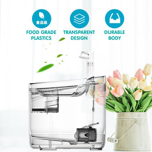 Mini NPet 1.5L Transparent Water Drinking Fountain Bowl