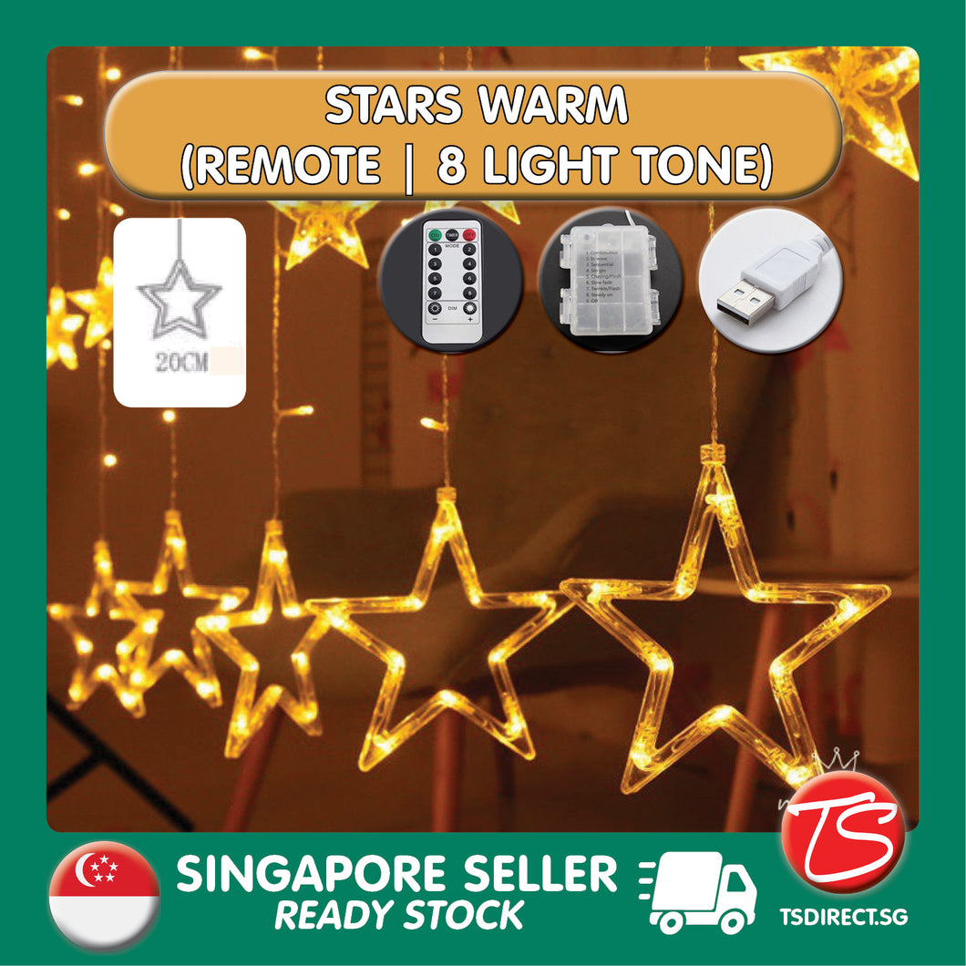 STARS USB BATTERY Type Hari Raya Festive Night Decoration Fairy LED Light