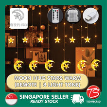 Load image into Gallery viewer, MOON HUG STAR WARM USB Type Hari Raya Festive Night Decoration Fairy LED Light