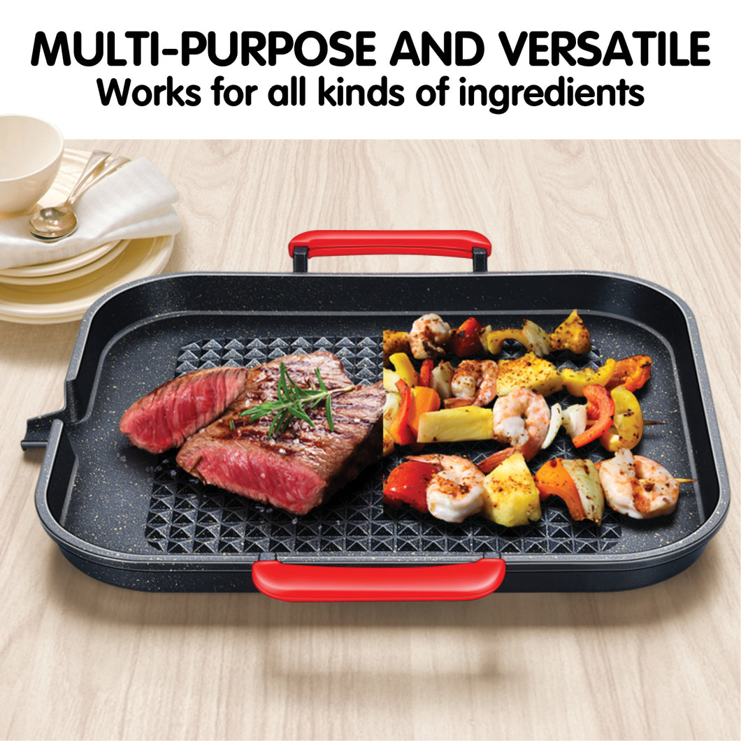 [ Oval ] Korean Induction Gas Ceramic Stove Friendly BBQ Grill Pan Hot Plate