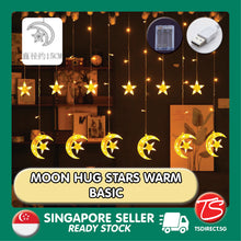 Load image into Gallery viewer, MOON HUG STAR WARM USB Type Hari Raya Festive Night Decoration Fairy LED Light