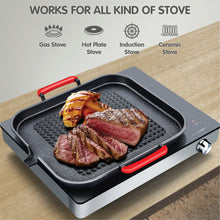 Load image into Gallery viewer, [ Round ] Korean Induction Gas Ceramic Stove Friendly BBQ Grill Pan Hot Plate