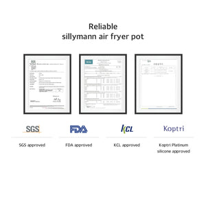 Sillymann Platinum SIlicone AirFryer Pot [ Round ] |  WSK4182 WSK4183