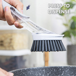 Multi Purpose Detergent Dispenser Cleaning Brush and Sponge