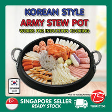 Load image into Gallery viewer, South Korea Rice Cake Pan Army Forces Stew Hot Pot | ID Electromagnetic Induction Gas Conduction Stove Friendly