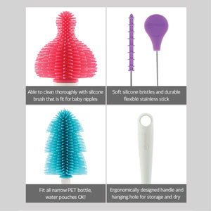 Sillymann Platinum Silicone Brush 3 pcs Set |  WSK3361