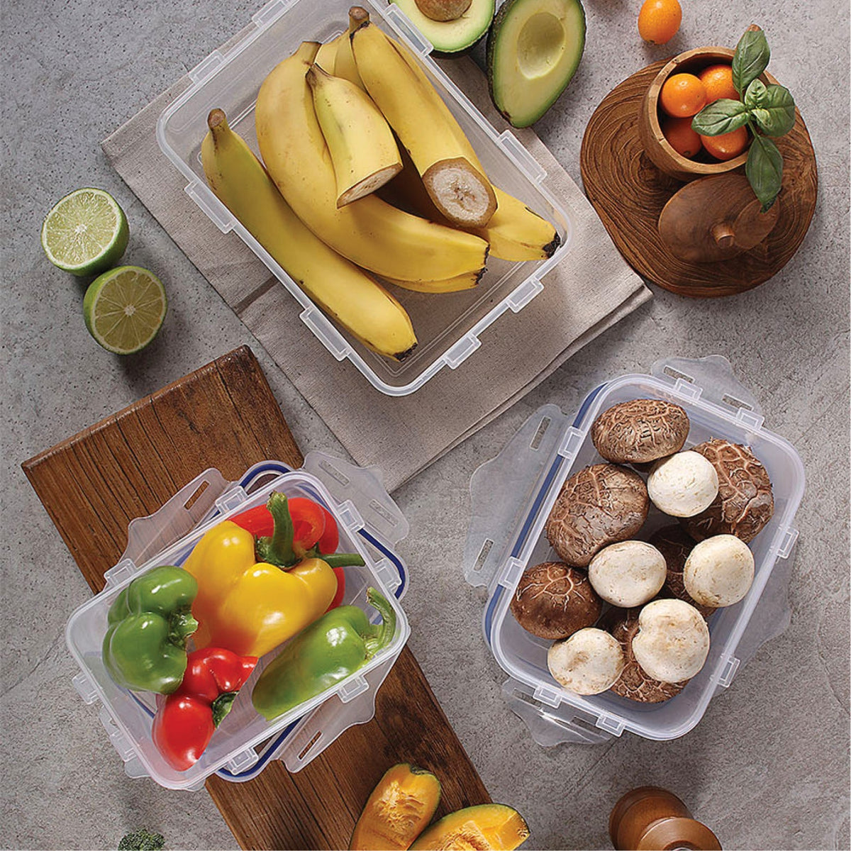 Easyfilm CoolMaxi 2 Square 3 Kitchen Storage Food Container Box ...
