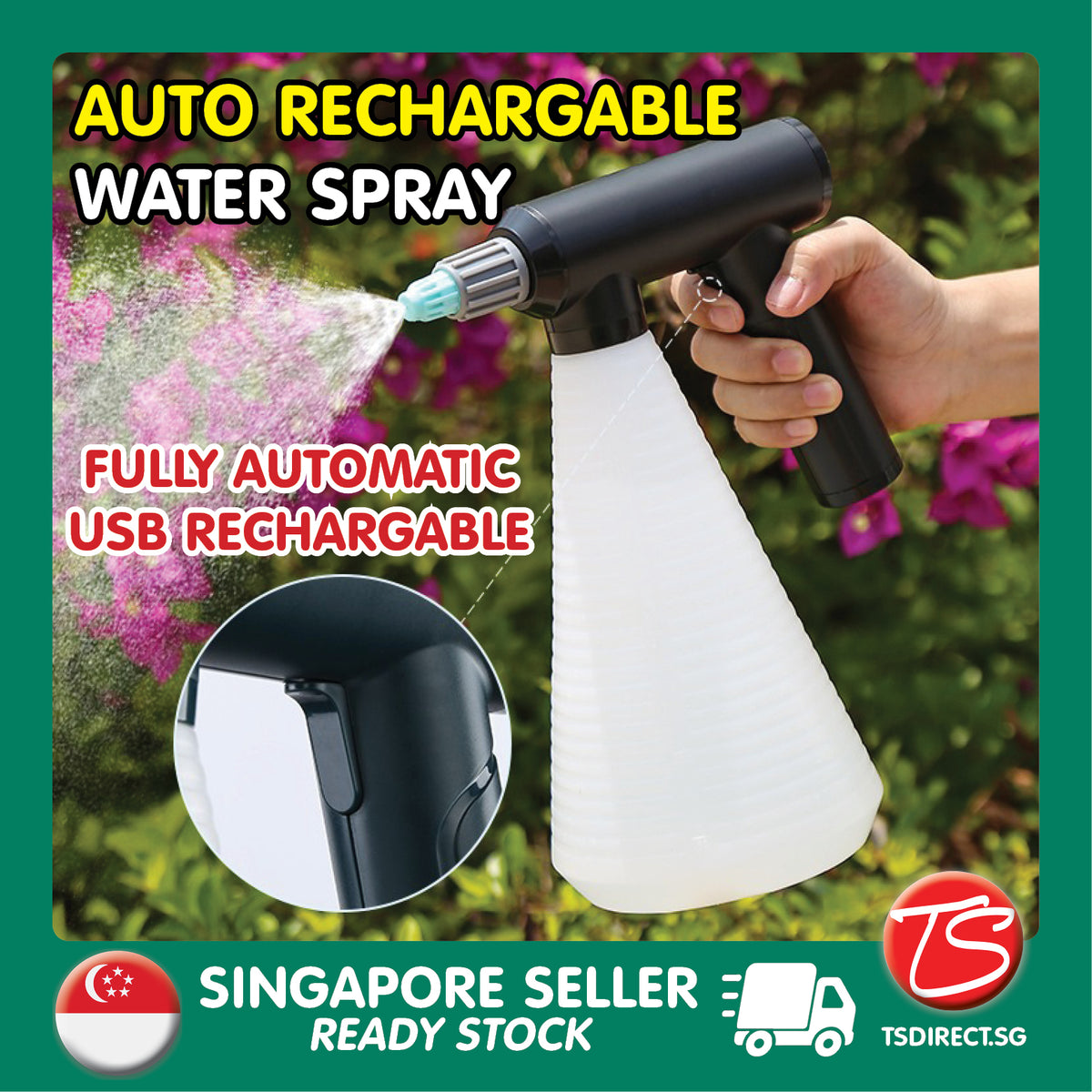 Portable Rechargeable Electric Auto Spray Bottles for Plant Flower Cle ...