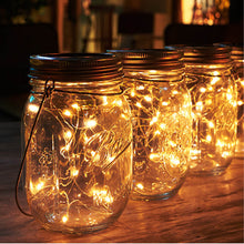 Load image into Gallery viewer, LED Mesh Fairy Glass Jar Jam Bottle Outdoor Solar Backyard Garden Decoration Tea Table Night Light