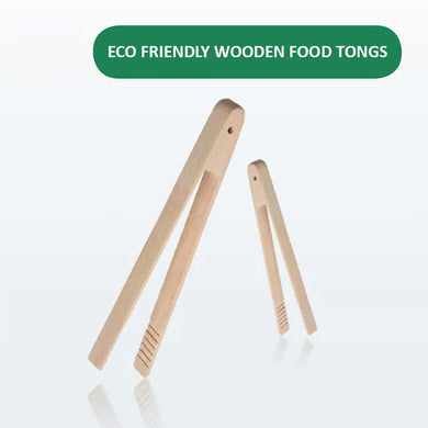 [2 PCS SET] Eco Friendly Bio-Degradable Wooden Food Tong set of 2